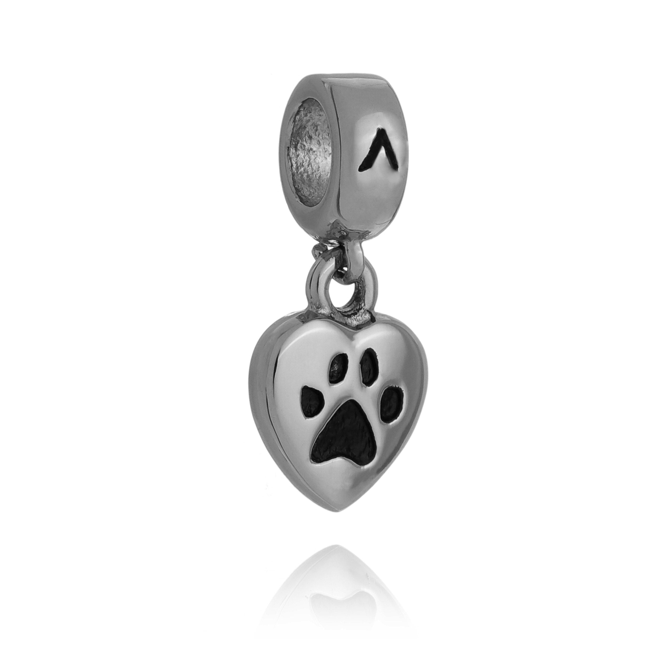 berloque aço charms polido coração my dog acium